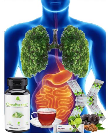 FuXion 10-Day Boost Kit w. Possitive Results - Omnibreathe 3 Times w. Meal for Deep Lung Cleanse to Restore Fresh Breathe & Prunex 1 Before Sleep for Gentle Colon Detox to Get Constipation Relief