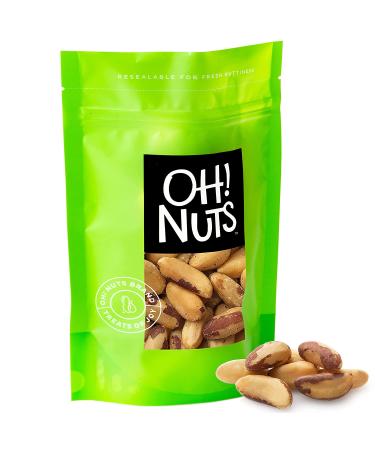 Raw Brazil Nuts 1LB Resealable Pack - Premium Whole Unshelled Nuts for Cooking, Salad, Snacking - Oh! Nuts - Buy Online on GoSupps.com