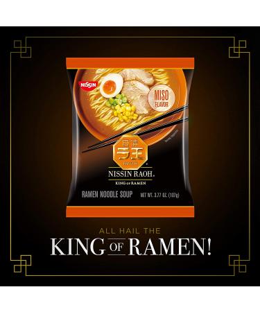 Nissin RAOH Ramen Noodle Soup Miso 3.77 Ounce - Pack of 6 - Buy Online on GoSupps.com