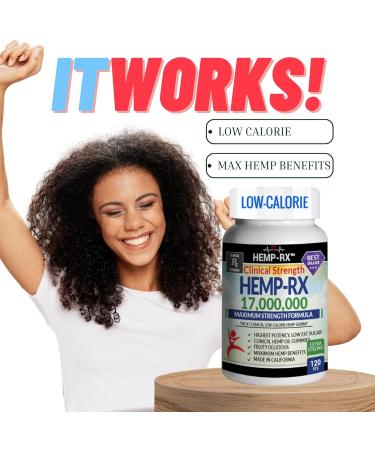 Gummies for Pain Anxiety Stress & Inflammation - 120 Pieces Low Calorie - 17 000 000 Clinical Strength - Natural Premium Oil Extract - Gummy Bears with Organic Oil - Infused Supplement - Buy Online on GoSupps.com