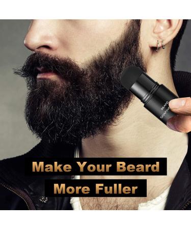 Beard Filler for Men Beard Bushy Powder Beard Shaping Filler- Black and Brown Beard Filling Pen Enhance Facial Beard Kit Mustache Repair Shape Water Proof Long Lasting Coverage (Black) - Buy Online on GoSupps.com