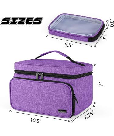 Luxja Sewing Accessories Organizer with 2 Detachable Clear Pockets - Purple Sewing Supplies Organizer (Patent Design) - Buy Online on GoSupps.com