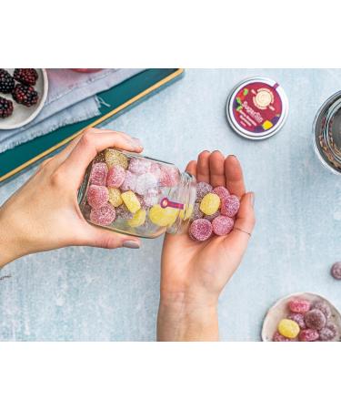 SugarSin - Berry Bramble Gummies Jar Soft Gummy Assortment English Wild Berry Blackcurrant Blackberry & Cranberry Flavours Vegan Friendly & Gluten Free No Palm Oil or Nuts 1x260g - Buy Online on GoSupps.com
