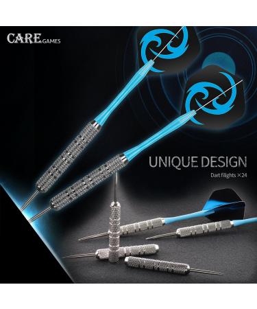 CareGames Steel Darts Set - 12 Packs with Plastic Shafts, Extra Flights, Sharpener & Protectors - Buy Online on GoSupps.com