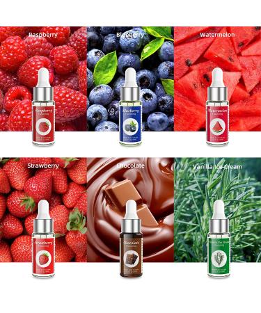 Nomeca Food Flavoring Oil Set - Fruit, Vanilla, Cream, Chocolate, Strawberry, Candy Flavors for Baking, Cooking, Lip Gloss - Water & Oil Soluble - 6x .2 Fl Oz Bottles with Dropper - Buy Online on GoSupps.com