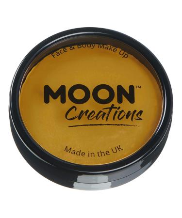 Moon Creations Pro Face & Body Makeup | Mustard | 36g | Professional Colour Paint Cake Pots for Face Painting | Face Paint For Kids Adults Fancy Dress Festivals Halloween