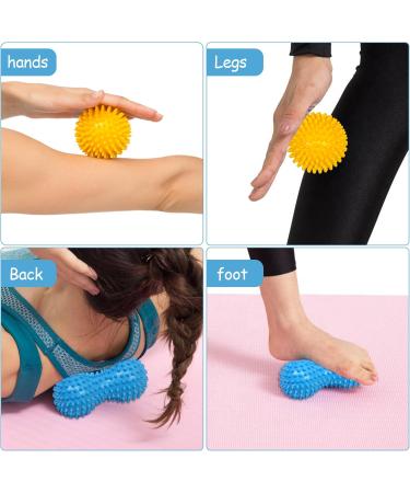 Midodo 3 Set Massage Balls - Hedgehog Balls for Foot Massage Reflexology Pain Relief & Stress Relief | Ideal for Legs Feet Hands & Back - Buy Online on GoSupps.com