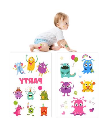 Monster, Pirate, Dinosaur Assorted Temporary Tattoos for Kids - 172pcs | Konsait - Perfect Party Favors for Boys and Girls - Buy Online on GoSupps.com