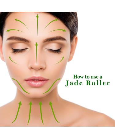 Jade Roller for Face - Authentic Jade Stone Massager for Lymphatic Drainage & Facial Beauty - Buy Online on GoSupps.com
