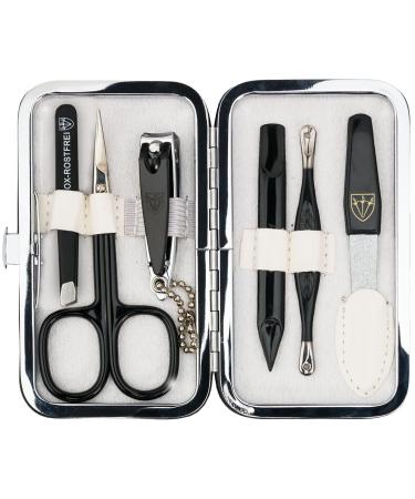 3 Swords Germany - Brand Quality 6 Piece Manicure Pedicure Grooming kit Set for Professional Finger & Toe Nail Care Scissors File Clipper Fashion Leather case in Gift Box Made by 3 Swords (77811) White - Black Tools - Buy Online on GoSupps.com