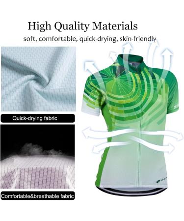 Buy Women's Breathable Fast-Drying Bicycle Jersey Set | Outdoor Short-Sleeved Cycling Shirt & 3D Gel Padded Shorts in Green Lemon - XL | International Shipping Available - Buy Online on GoSupps.com