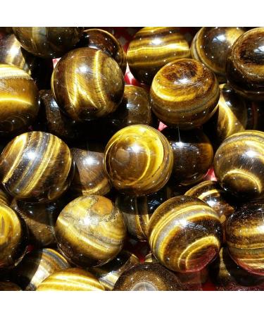 85-90 g 1 pcs Natural Tiger s Eye Quartz Crystal Sphere Ball Full of Texture - Buy Online on GoSupps.com