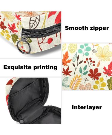 Fall Maple Leaf Menstrual Cup & Pad Storage Bag - Portable Feminine Hygiene Pouch - Buy Online on GoSupps.com