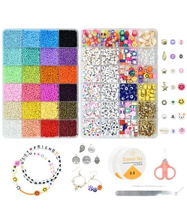 JOJANEAS Pony Beads Kit Bracelet Making Kit for Girls Beads for