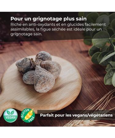 Spanish dried figs | 1 kg dried figs dehydrated | no added sugar | large raw and whole | rich in fibers and minerals | ideal as a snack | vegan | resealable bag | Dorimed - Buy Online on GoSupps.com
