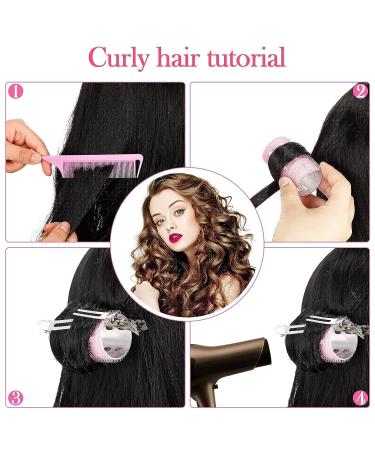 37 Pcs Aluminum Thermal Hair Rollers Set with Clips and Comb - Pink Series - Self Grip Hair Rollers for Women & Men - 3 Sizes - Hairdressing Styling Tool - Buy Online on GoSupps.com