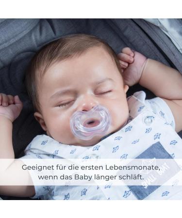 Nuvita 7052 Orthosoft Light Rullners - 100% Silicone with Orthodontic Suction Wart 0m+ & Self-Sterilizing Cover - Pink/Transparent | International Shipping - Buy Online on GoSupps.com