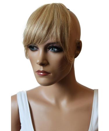 CAISHA 100% HUMAN HAIR Clip in Bangs Fringe Hair Piece Hair Extension Blonde Mix H313a blonde mix #27H613 H313a