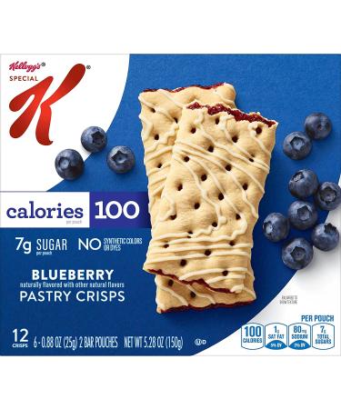 Kellogg's Special K Blueberry Pastry Crisps - 100 Calorie Breakfast Bars - 5.28oz Box (12 Crisps) - Buy Online on GoSupps.com
