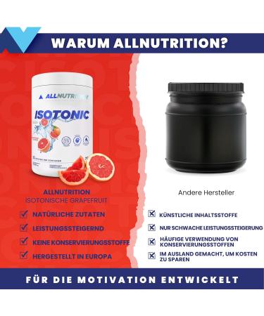 All-Nutrition Isotonic Beverage Powder 700g - Electrolyte Sport Drink with Magnesium Sodium Potassium & Vitamins (Grapefruit Flavor) | International Shipping Available - Buy Online on GoSupps.com