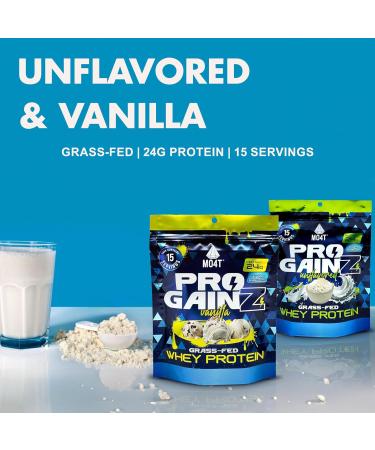 MOMOF4TRANSFORM MO4T ProGainz - Unflavored Grass-Fed Whey Protein Concentrate Powder with Digestive Enzymes - 24g Protein per Serving- Low Carb Gluten-Free - Buy Online on GoSupps.com