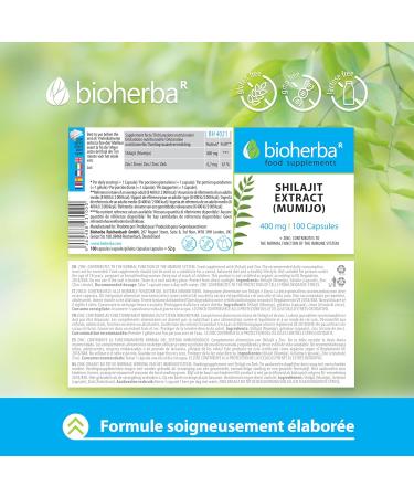SHILAJIT Capsules - Pure Himalayan Shilajit Extract (Mumijo) 400 mg - 200 Capsules by BIOHERBA - Buy Online on GoSupps.com