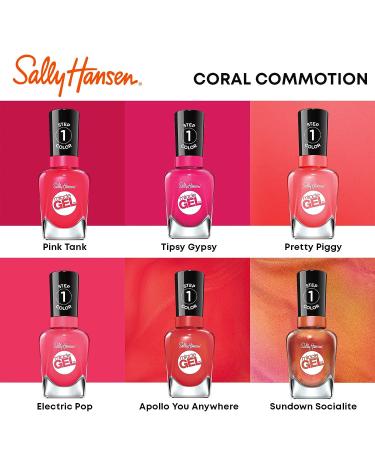 Sally Hansen Miracle Gel Nail Polish - Electric Pop 339 (.5 Fl Oz) - Long-Lasting Formula - Packaging May Vary - Buy Online on GoSupps.com