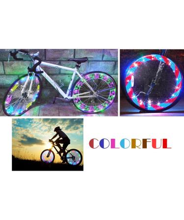 Rottay Bike Wheel Lights  Bicycle Wheel Lights Waterproof RGB Ultra Bright Spoke Lights 14-LED 30pcs Changes Patterns -Safety Cool Bike Tire Accessories Kids Adults-Visible from All Angle 2-pack - Buy Online on GoSupps.com