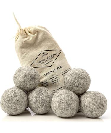 8 Pack Dark Wool Dryer Balls Wool Dryer Balls Reusable Natural Fabric Softener Organic Dryer Sheets for Laundry Cut Energy Costs - Buy Online on GoSupps.com