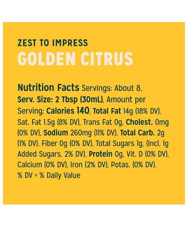Sir Kensington's Golden Citrus Vinaigrette 8.45 fl oz - Premium Salad Dressing - Buy Online on GoSupps.com