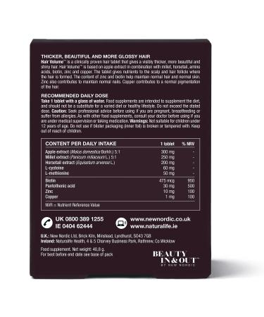New Nordic Hair Volume - 30 Tablets for Thicker Stronger Hair | International Shipping Available - Buy Online on GoSupps.com