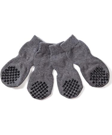 AKOPAWON Anti-Slip Socks for Dogs & Cats - Paw Protection Socks (4 Pcs) | Rubber Reinforced Sizes S-5XL Ideal for Pets 1-36 kg & 5XL for Over 36 kg - B-Gray - Buy Online on GoSupps.com
