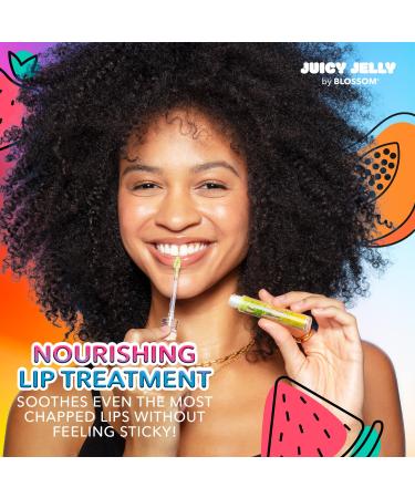 Blossom Lip Gloss Juicy Jelly Moisturizing Fruit Flavored Nourishing High Shine Lip Oil with Doe Foot Wand Applicator 0.09oz Grape - Buy Online on GoSupps.com