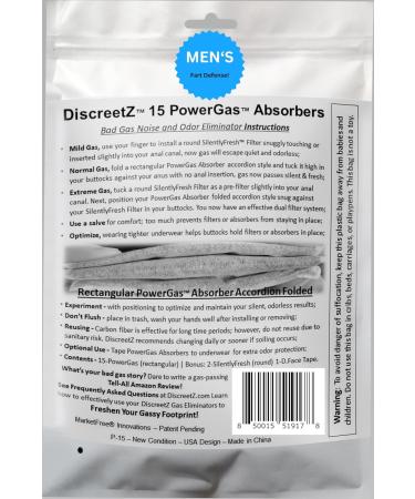 Men s Flatulence Pads - Ultimate Odor & Noise Relief | Charcoal Gas Absorbers | Flatulence Underwear for Men | Effective Gas Relief Aid - Buy Online on GoSupps.com