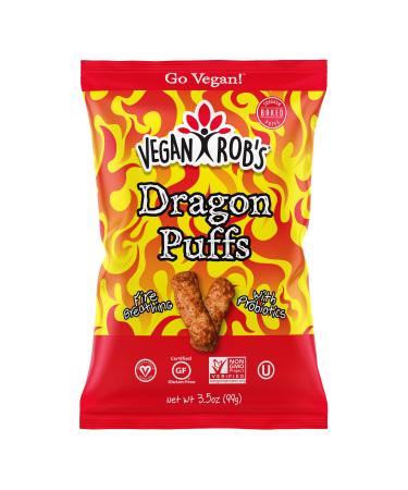 Vegan Rob's Puffs, Probiotic Dragon, 21 Oz 3.5 Ounce (Pack of 6)