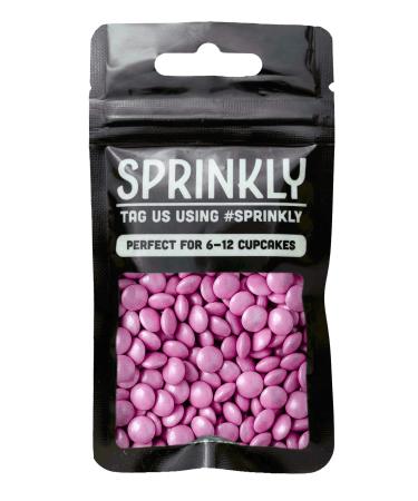 Coloured Milk Chocolate Beans - 30g or 100g - Cake Cupcake & Cookie Decoration Sprinkles (Baby Pink 30g) Baby Pink 30g