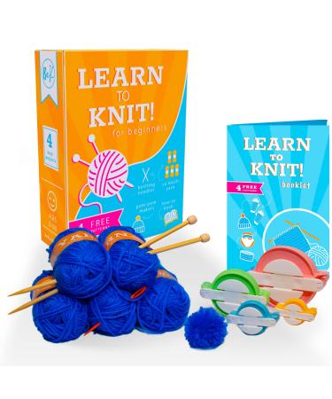 BeKnitting Knitting Starter Kit for Beginners | Great Craft for Adults and Kids | Yarn, Pompom Makers, Needles & More - Buy Online on GoSupps.com