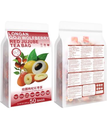 Longan Goji Wolfberry Red Jujube Tea Bag 300g/10.58oz (6g*50bags) Th aux fruits de Goji baies de Goji Saveur d licieuse boisson tisane m lange de th floral - Buy Online on GoSupps.com