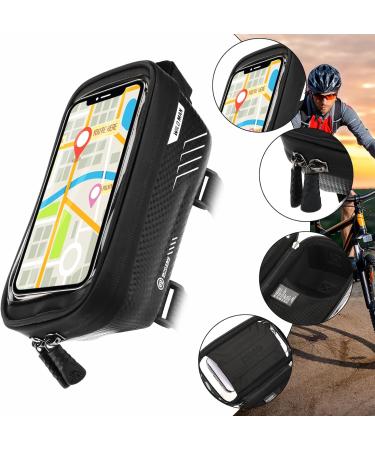 Buy Auauraint Waterproof Bicycle Handlebar Bag | TPU Touch Screen Frame Pocket for Smartphones up to 6.7 Inches - International Shipping Available - Buy Online on GoSupps.com