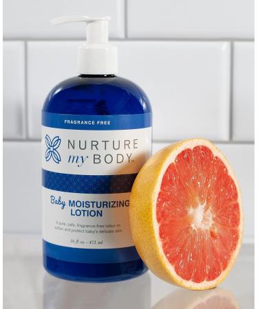 Nurture My Body Fragrance-Free Baby Lotion 16oz | All-Natural Plant Extracts | Baby Shower Favor Gift | 473ml - Buy Online on GoSupps.com