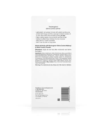 Neutrogena Shine Control Primer 1oz - Oil-Free Mattifying Formula - Buy Online on GoSupps.com