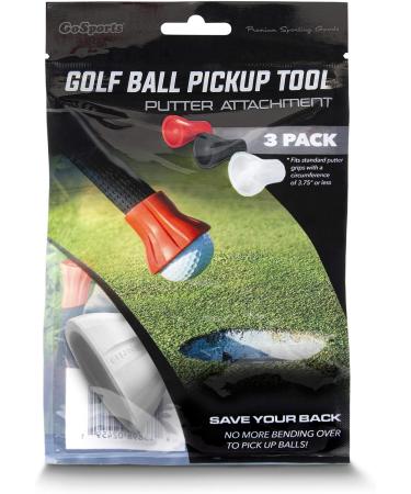 GoSports Golf Ball Pickup Tool - 3 Pack Putter Attachment Ball Retriever - Buy Online on GoSupps.com