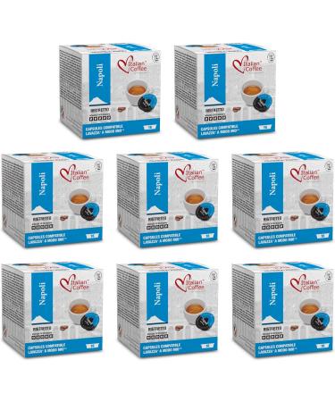 Italian Coffee capsules compatible with Lavazza A Modo Mio machines Espresso pods ("Napoli" Ristretto Blend 128 Pods) - Buy Online on GoSupps.com