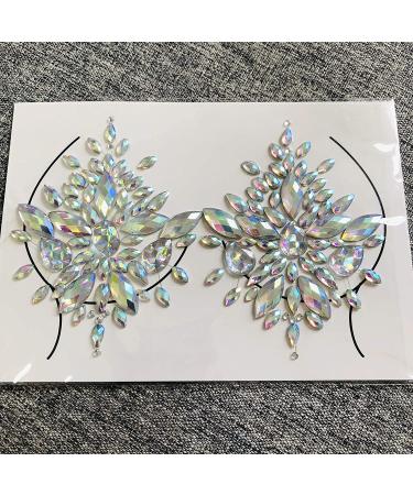 Mermaid Breast Gems Glitter Body Jewels Set - Festival Rhinestone Face & Body Jewelry - Buy Online on GoSupps.com