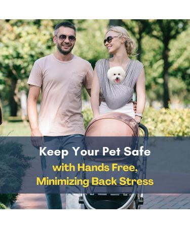 Anccoplus Dog Carrier for Small Dogs - Size-Adjustable Pet Stretcher Comfortable Cotton Reduces Back Pain - Ideal for Cats & Dogs - Buy Online on GoSupps.com