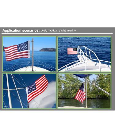 Boat Flag Pole Clips with Carabiner Clamp for Grommet Flag Mounts  Stainless Steel Pole Clips Carabiner Clips  For Flag Poles 0.75 to 1.2 Inch in Diameter  Easy to Use  2 Pack (Flag and Pole Not Included) 2 Pack silver - Buy Online on GoSupps.com