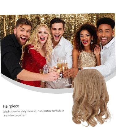 minkissy extension hair clips front lace hair piece hairpin wave hair clips for curls hairpiece wig clip invisible props girl fishing line bangs Hair piece scroll curly wig with bangs 40x16x0.6cm 27/613# - Buy Online on GoSupps.com