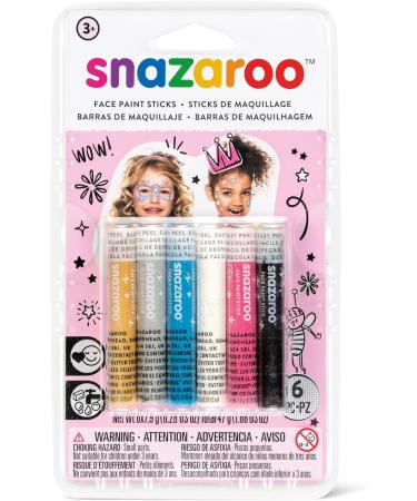 Buy Snazaroo 1160601 Makeup Pencil Set - 6 Fragrance-Free Skin-Friendly Face Colors for Parties Halloween & Carnival - Ideal for Girls | International Shipping Available - Buy Online on GoSupps.com