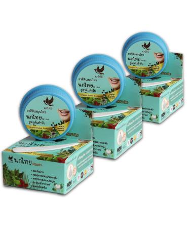 Nokthai 5 4 NOKTHAI Pack of 3 tubes of concentrated herbal toothpaste 25g Thai Herbal Whitening and fresh breath