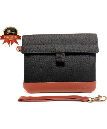 7x6 Inch Smell Proof Bag with Vegan Leather | Carbon Lined | Waterproof Zipper | Odor Elimination | Dog Tested - Buy Online on GoSupps.com